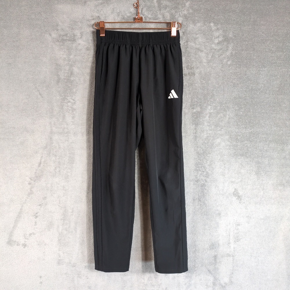 Adidas Kids Black Regular Fit Training Pants Athletic Joggers Size M‎ 10/12
